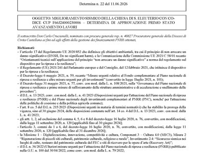 Determina n.22 - PNRR